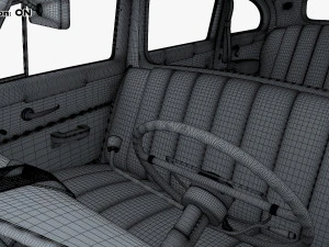 Interior Retro Car ZIS 110 1945-1961 M 1 3D Model