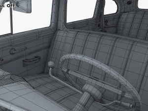 Interior Retro Car ZIS 110 1945-1961 M 1 3D Model