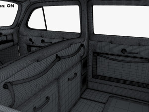 Interior Retro Car ZIS 110 1945-1961 M 1 3D 모델