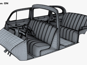 Interior Retro Car ZIS 110 1945-1961 M 1 3D 모델