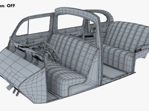 Interior Retro Car ZIS 110 1945-1961 M 1 3D 모델