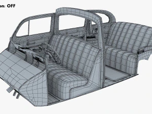 Interior Retro Car ZIS 110 1945-1961 M 1 3D Model