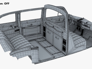 Interior Retro Car ZIS 110 1945-1961 M 1 3D 모델