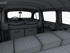 Interior Retro Car ZIS 110 1945-1961 M 1 3D 모델