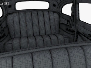 Interior Retro Car ZIS 110 1945-1961 M 1 3D Model