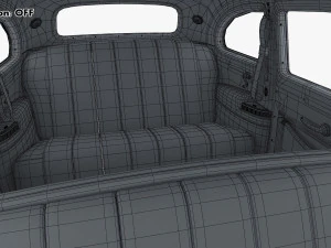 Interior Retro Car ZIS 110 1945-1961 M 1 3D Model