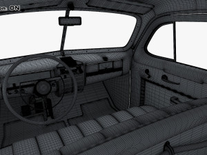 Interior Retro Car ZIS 110 1945-1961 M 1 3D 모델