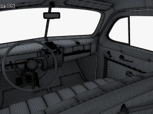 Interior Retro Car ZIS 110 1945-1961 M 1 3D Model