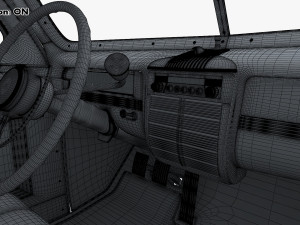 Interior Retro Car ZIS 110 1945-1961 M 1 3D 모델