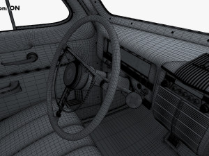 Interior Retro Car ZIS 110 1945-1961 M 1 3D 모델
