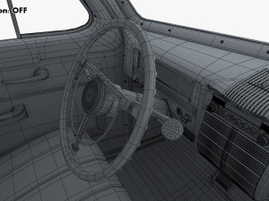 Interior Retro Car ZIS 110 1945-1961 M 1 3D 모델