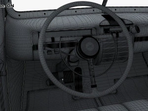 Interior Retro Car ZIS 110 1945-1961 M 1 3D Model