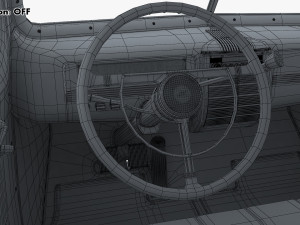 Interior Retro Car ZIS 110 1945-1961 M 1 3D 모델