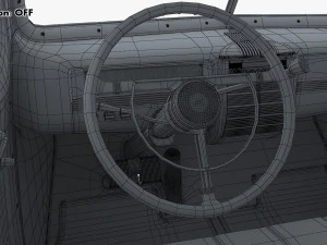 Interior Retro Car ZIS 110 1945-1961 M 1 3D Model