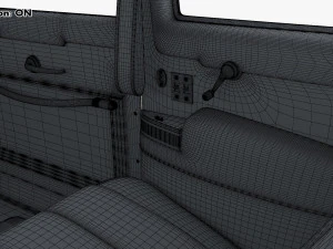 Interior Retro Car ZIS 110 1945-1961 M 1 3D Model