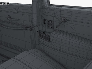 Interior Retro Car ZIS 110 1945-1961 M 1 3D 모델
