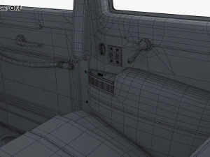 Interior Retro Car ZIS 110 1945-1961 M 1 3D Model