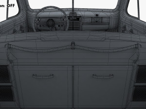 Interior Retro Car ZIS 110 1945-1961 M 1 3D 모델