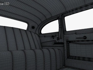Interior Retro Car ZIS 110 1945-1961 M 1 3D Model