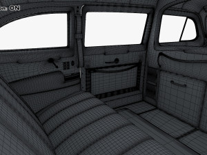 Interior Retro Car ZIS 110 1945-1961 M 1 3D 모델