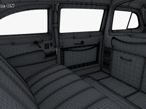 Interior Retro Car ZIS 110 1945-1961 M 1 3D Model