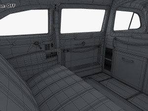 Interior Retro Car ZIS 110 1945-1961 M 1 3D 모델