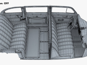 Interior Retro Car ZIS 110 1945-1961 M 1 3D 모델