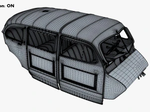 Interior Retro Car ZIS 110 1945-1961 M 1 3D Model