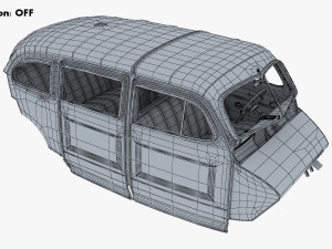 Interior Retro Car ZIS 110 1945-1961 M 1 3D 모델