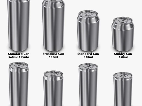 Cole&ccedil;&atilde;o de Latas de Alum&iacute;nio volume 1 Modelo 3D