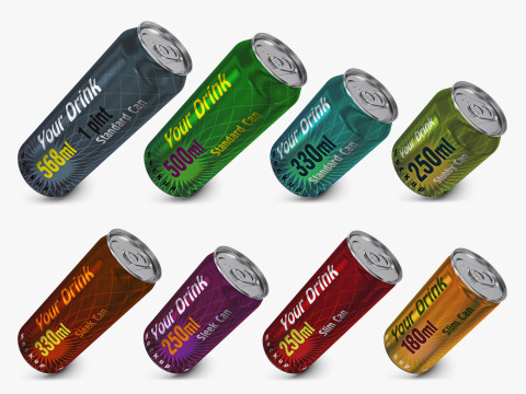 Aluminum Cans Collection volume 2 3D Model