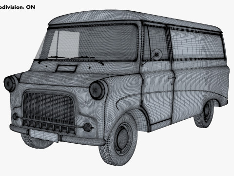Old Cargo Van Generic M 1 3D 模型