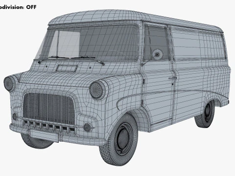Old Cargo Van Generic M 1 3D Model