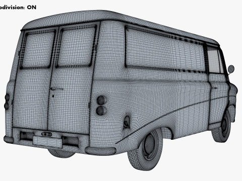 Old Cargo Van Generic M 1 3D 模型