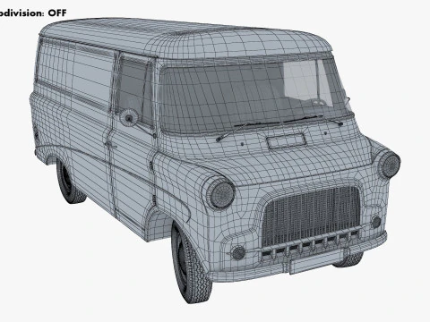 Old Cargo Van Generic M 1 3D Model