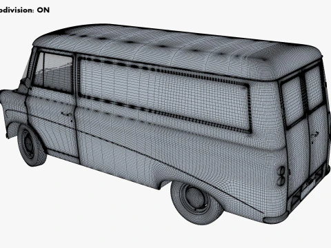 Old Cargo Van Generic M 1 3D Model