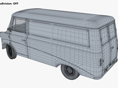 Old Cargo Van Generic M 1 3D 模型