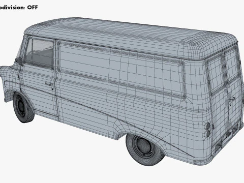 Old Cargo Van Generic M 1 3D Model