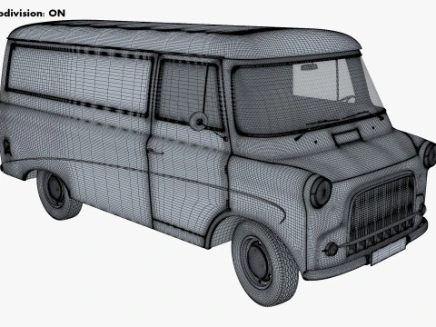Old Cargo Van Generic M 1 3D Model