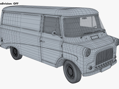 Old Cargo Van Generic M 1 3D 模型