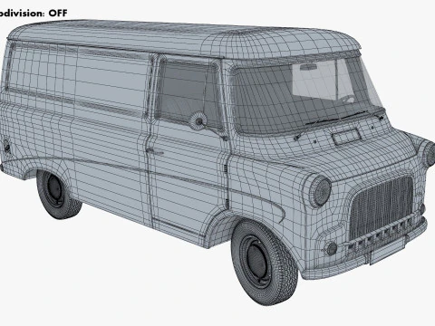 Old Cargo Van Generic M 1 3D Model