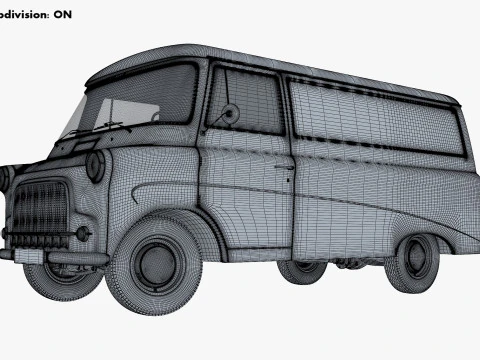 Old Cargo Van Generic M 1 3D Model