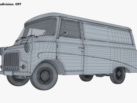 Old Cargo Van Generic M 1 3D Model