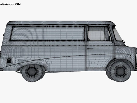 Old Cargo Van Generic M 1 3D Model