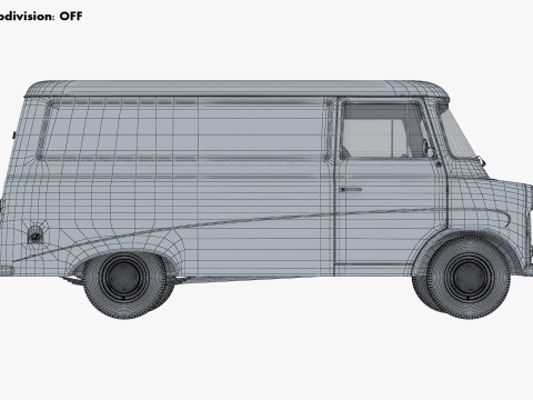 Old Cargo Van Generic M 1 3D 模型