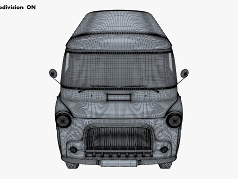 Old Cargo Van Generic M 1 3D Model