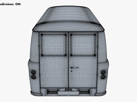 Old Cargo Van Generic M 1 3D 模型