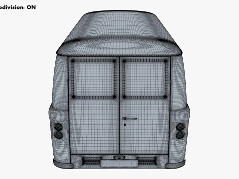 Old Cargo Van Generic M 1 3D Model