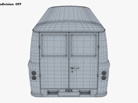 Old Cargo Van Generic M 1 3D 模型