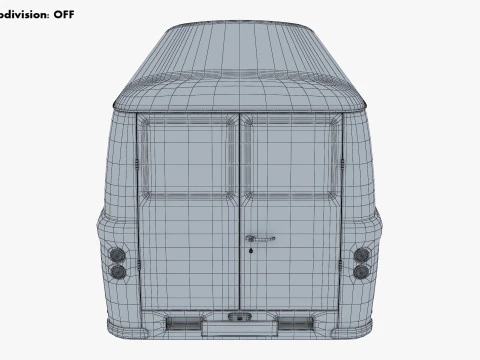 Old Cargo Van Generic M 1 3D Model